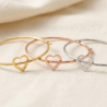 Bracelet Jonc acier & charm Coeur