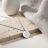 Collier Homme Gravé Acier – Médaille Ronde bombée