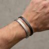 Bracelet Jonc Homme Personnalisé – Minimaliste, Noir