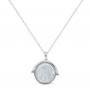 Collier personnalisé Argent et médaille nacrée 15 mm