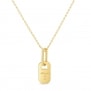 Collier personnalisé Plaqué Or médaille rectangulaire
