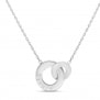 Collier personnalisé anneaux entrelacés Argent