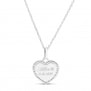 Collier personnalisé Argent avec son pendentif 15 mm cœur perlé