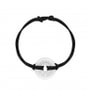 Packshot bracelet cordon femme médaille cible Argent 20 mm
