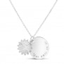 Packshot du Collier personnalisé médaille 20 mm avec pendentif martelé soleil Argent