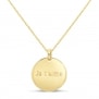 Packshot du collier personnalisé médaille bombée 20 mm Plaqué Or