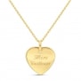 Collier personnalisé coeur bombé 20 mm Plaqué Or