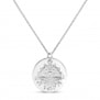 Packshot du Collier personnalisé médaille 20 mm avec pendentif martelé soleil Argent