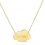 Collier personnalisé nuage 20 mm Plaqué Or