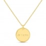 Collier personnalisé médaille 18 mm perlée Plaqué Or