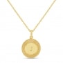 Collier personnalisé médaille 17 mm perlée initiale Plaqué Or