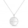 Collier personnalisé médaille 18 mm dentelle Argent
