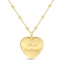 Collier personnalisé coeur bombé 20 mm Plaqué Or