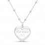 Collier personnalisé cœur bombé 20 mm Argent