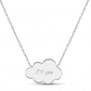 Collier personnalisé nuage 20 mm Argent