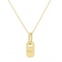 Collier personnalisé Plaqué Or médaille rectangulaire