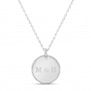 Collier personnalisé médaille 18 mm perlée Argent