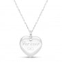 Collier personnalisé cœur bombé 20 mm Argent