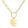 Collier personnalisé Plaqué Or chaîne 2 mailles et médaille 15 mm