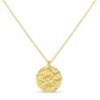 Collier personnalisé médaille martelée 15 mm Plaqué Or