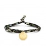 Bracelet liberty et médaille 15 mm Plaqué Or martelée