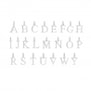 Collier personnalisé médaille nacre 20 mm et charm lettre Argent