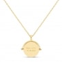 Collier personnalisé Plaqué Or et médaille nacrée 15 mm