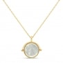 Collier personnalisé Plaqué Or et médaille nacrée 15 mm