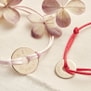 Bracelet cordon femme médaille cible Plaqué Or 15 mm