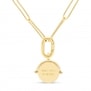 Collier personnalisé grands maillons Plaqué Or et pendentif nacre 15 mm