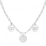 Collier personnalisé maille trombone triple médailles 15 mm en Argent