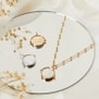 Collier personnalisé Argent et médaille nacrée 15 mm