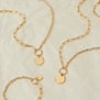 Collier personnalisé Plaqué Or chaîne 2 mailles et médaille 15 mm