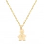 Collier personnalisé enfant Plaqué Or et pendentif petit garçon 15 mm
