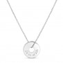 Collier médaille jeton martelée 15 mm gravée en Argent