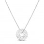Collier médaille jeton martelée 15 mm gravée en Argent