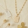 Collier personnalisé pendentif rectangulaire en Plaqué Or