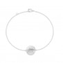 Packshot du bracelet médaille striée personnalisé Argent