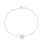 Bracelet chaînette médaille martelée 11 mm gravée Argent