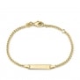 Bracelet enfant gourmette plaque personnalisée Plaqué Or
