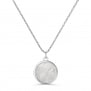 Collier pendentif nacre blanche 15 mm en Argent