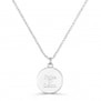 Collier pendentif nacre blanche 15 mm en Argent