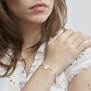 Bracelet médaille 14 mm striée personnalisé Argent