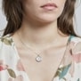 Collier pendentif nacre blanche 15 mm en Argent