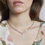 Collier personnalisé Argent, maille trombone et pendentif petit garçon 15 mm
