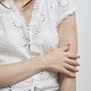 Bracelet cordon avec médaille losange 15 mm personnalisée en Argent
