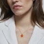 Collier médaille 20 mm Plaqué Or et son médaillon étoile orange