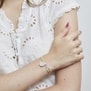 Bracelet liberty et médaille 15 mm Argent martelée