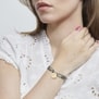 Bracelet liberty et médaille 15 mm Plaqué Or martelée