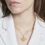 Collier personnalisé médaille 20 mm et pendentif arbre de vie Plaqué Or